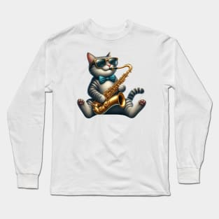 Jazz Cat Long Sleeve T-Shirt